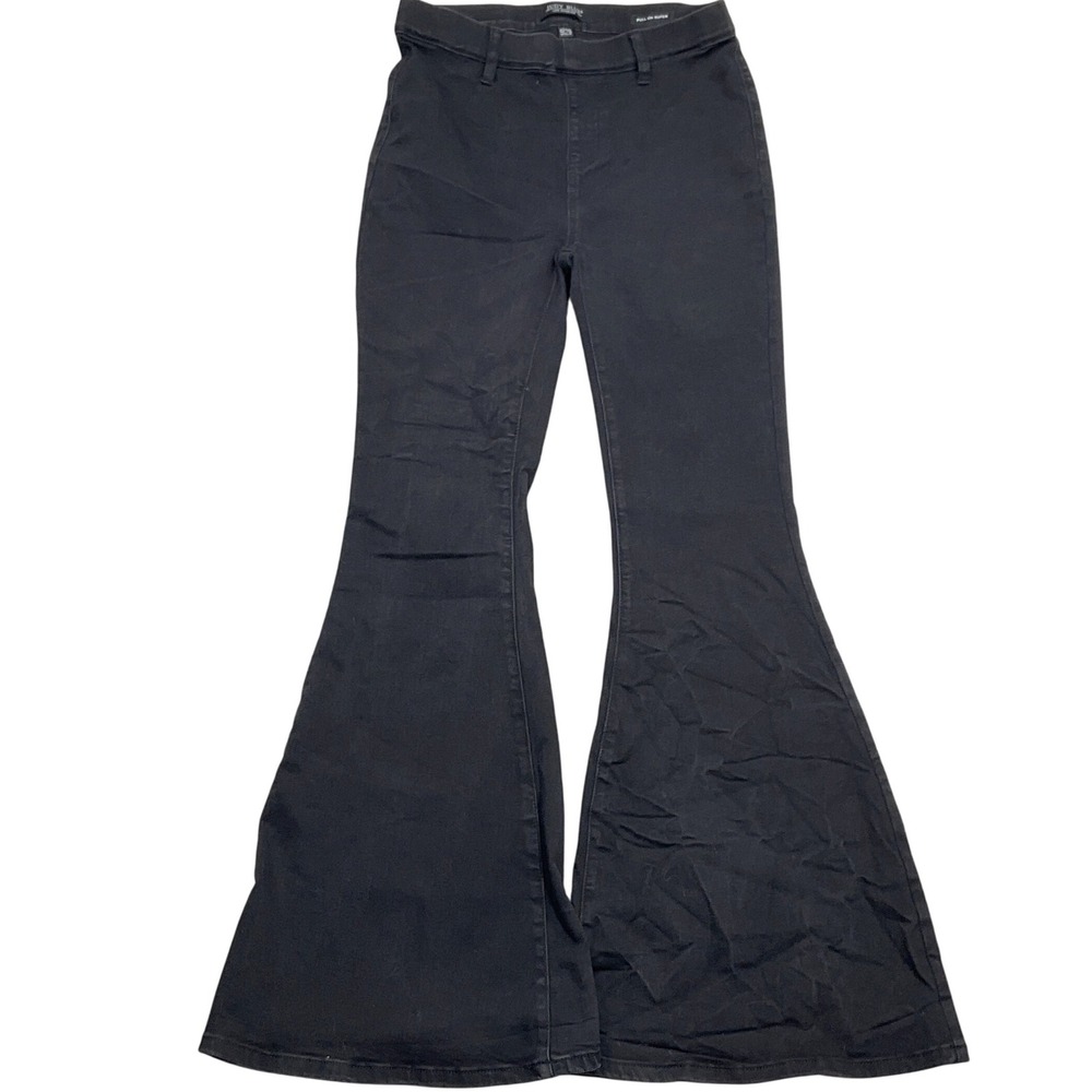 Judy Blue Flare Jeans 9/29 Black Leg Pull On Super High Waist JB88275 Disco